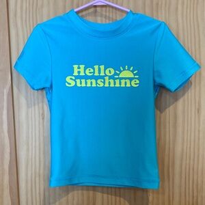Hello Sunshine girls swimshirt rash guard T-shirt